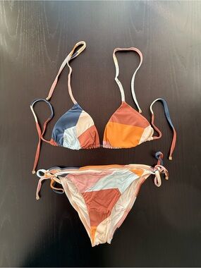 Vitamin A “Mezcal” Abstract Print Bikini Set — Size S
